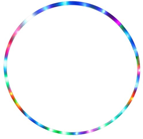 Aro de fitness luminoso para adultos y niños con luces LED multicolor para pérdida de peso y reafirmación corporal, blanco, Altoa única