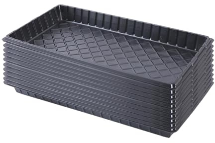 Sharplace 10 Pezzi vassoi per Piantine, Vasetti per Piantine, Semenzaio Germinazione, Vaso per Coltivazione di Piante Facile da Usare, Vassoio per Piantagione per Patio, 54 x 28 Cm, Senza Foro