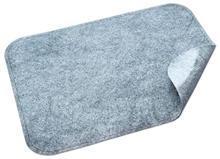 HomeProtect Dirt Trapper Door Mat / Shoe Mat, Anti-Slip Doormat, grey, 60 x 98 cm