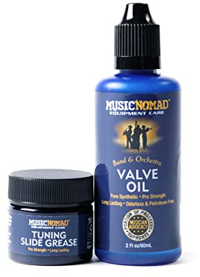 MusicNomad Premium Valve Oil & Tuning Slide Grease Lube Bundle (MN740)