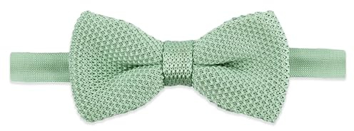 THE GENTS LAB Pajarita infantil 100% poliéster, muchos colores, Verde Salvia, Length - Adjustable to fit up to neck size 15 inches. Width - 10cm.