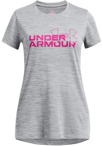 Under Armour T-Shirt à Manches Courtes avec Logo Tech Twist Wordmark pour Fille