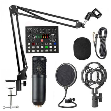 BM800 Microphone Microphone Kit V8 Carte de Son Microphone Condensateur Ensemble pour Le Streaming