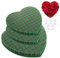LOPYXBR 3PCS Heart-Shaped Floral Foam Block, 30x30CM & 20x20CM Flower Foam Block with Tray, Green Foams for Flowers Heart Shape Florist Foams for Wedding Valentines Day Decorations