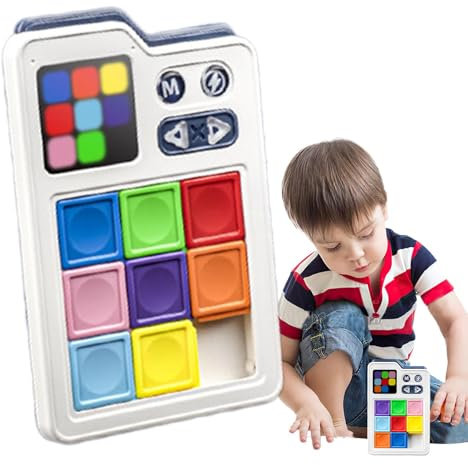 Electronic Block Slide Puzzle, Mind Puzzle Game, Over 1000 Levels Glide Jigsaw for Kids 6+, Teaser Brain Teaser Riddle Toy, 5.71x3.74x0.98 Inches, Multicolor