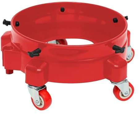 Carrello a secchiello con ruote, accessorio professionale per lavaggio auto, con ruote scorrevoli, adatto per tutti i tipi di terreno, per lavori di dettaglio, costruzione e pulizie, resistente per