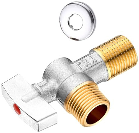 Xanorrg Anglets en Laiton Valves D'arrêt 1/2 Outlet Entoulet Double Cold Cold Simple Installation pour La Cuisine De La Salle Bain Corrosions Plomberie Résistante