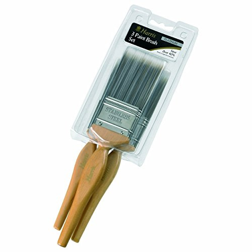 Harris - Paint Brushes - Set of 3 - 25mm, 37mm & 50mm - Natural Synthetic Bristles