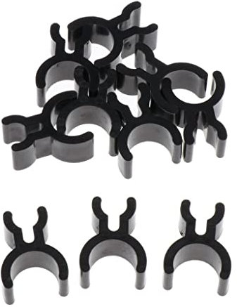 Almencla 10 x Bleistiftklammer für Trompete Horn Waldhorn, Trompeten-Clip, Stifthalter, Notenhalter, Metall, Schwarz, BLASINSTRUMENTE