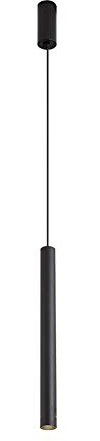 Naiyn Lampe Suspendue à LED Noire Moderne créative Long Tube Pendentif plafonnier comptoir de Barre projecteur cylindrique Lustre à Hauteur réglable