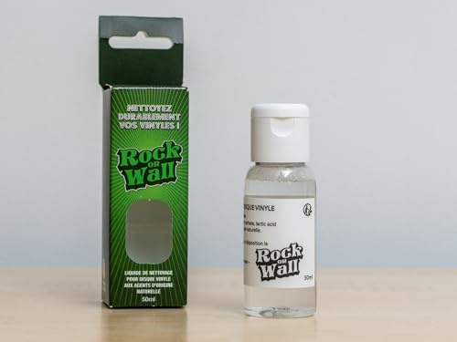 Rock On Wall Líquido de limpieza natural para discos de vinilo, 50 Ml