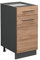 Vicco Küchenunterschrank Fame-Line, Goldkraft Eiche/Anthrazit, 40 cm ohne Arbeitsplatte