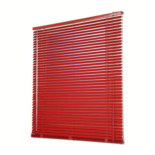 Jalousien Rot 50/60/70/90/100/115cm Breit,Metall Aluminium Jalousie Für Fenster,25mm Lamellen Rollläden Jalousette,Verdunkelungs Horizontal Jalousetten,Sichtschutzvorhänge,W×H-50×60cm(20*24in)