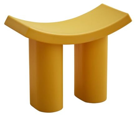 Esenlong Taburete pequeño para pie, taburete de plástico para zapatos para entrada, taburete de vestir con patas de elefante, mesa auxiliar para dormitorio, sala de estar