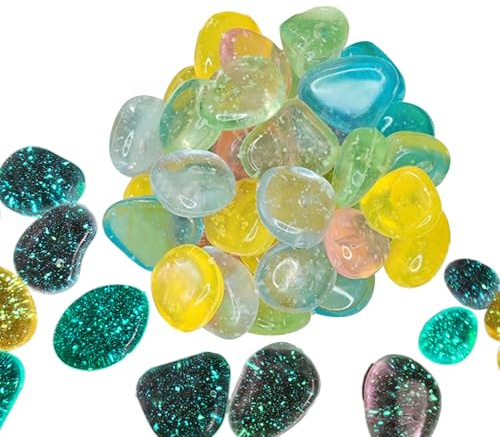 Les Pierres Qui Brillent Dans Le Noir - Roches Luminescentes Pour Decoration Exterieure - Gravier Décoratif Multicolore Pour Jardin Extérieur Aquarium Et Décoration De Paysage
