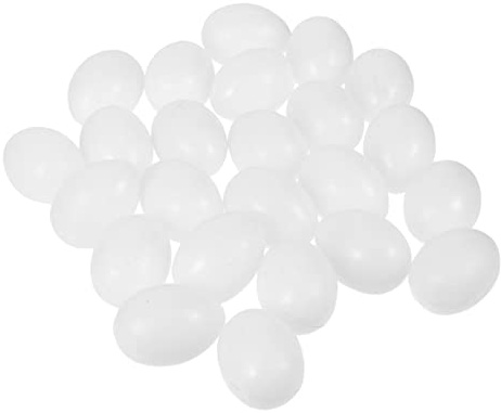 BESTonZON 30pièces Lot de Œufs Pigeon Factices Solides Plastique pour Arrêter Ponte Décoration Maison Et Contrôle Œufs