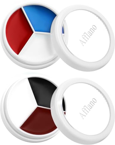 Pittura corpo per cosplay clown, kit professionale per trucco viso e corpo. Ideale per festival, carnevale, feste a tema gotico, effetti speciali zombie, vampiri e makeup horror