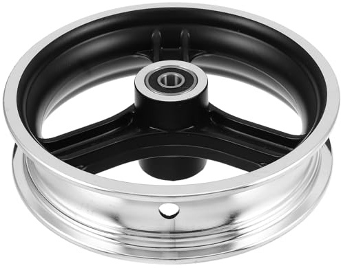 Toyvian Llanta para patinete: Reemplazo de buje delantero de aleación de aluminio - Neumáticos ligeros para patinetes de cercanías y patinetes eléctricos