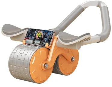 Roues D'exercice – Rouleau Abdominal 4D Pour L'entraînement Des Abdominaux, Rouleau De Roue Abdominale Orange Avec Poignée Antidérapante Pour L'entraînement De Base Pour De Force Abdomi