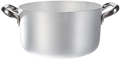 Pentole Agnelli Professional Aluminium 3 mm. Kastrull med 2 handtag i rostfritt stål, 3,3 liter