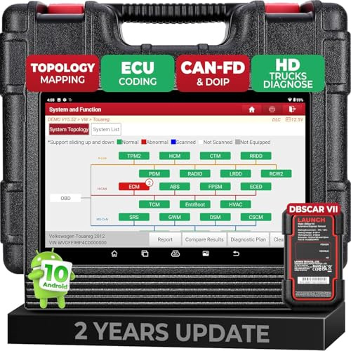 LAUNCH X431 V+ 4.0 Escáner de Sistema Completo de Herramienta Diagnosis, 35+ Funciones de Reinicio, Programación de Teclas, Codificación de ECU, Prueba Activa, Reinicio de TPMS, Gratuita de 2 Años