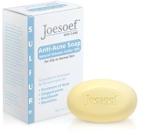 JOESOEF SKIN CARE Sulfur Soap for Acne Pharmaceutical Grade Dermatologists Approved for Acne Rosacea 100G