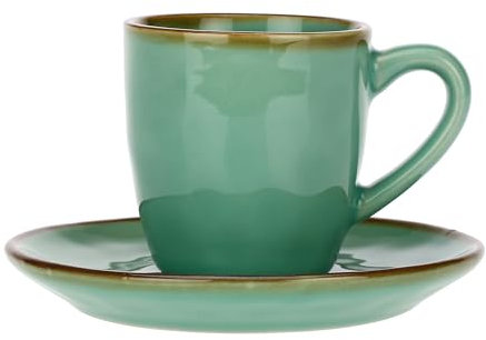 Thun Rose & Tulipani - Tazzina caffè con piattino Concerto Verde Acqua