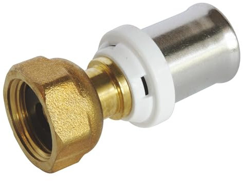 SOMATHERM FOR YOU, Raccord droit à sertir pour tube multicouche Ø16, écrou tournant F12/17, compatible avec profils U, H, TH, conforme NF 545, étanchéité sécurisée, facile à installer