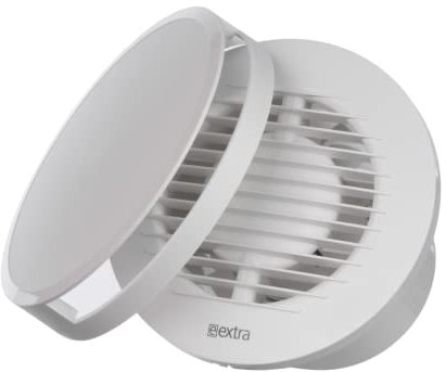 EUROPLAST Ø 100mm Aspiratore Bagno con Timer - Ventola Aspirazione Bianca - Estrattore Aria - Ventilatore da Parete per Cucina, Garage, WC