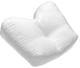 Maximex Seitenschläferkissen mit Baumwollbezug, ergonomisches Seitenschläfer Kissen mit stabilem, antiallergischem 3D-Hochbausch-Polyester & Aussparungen für Schulter & Ohr