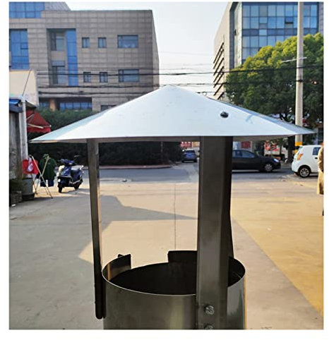 ZXCASDF Schornsteinaufsatz aus Edelstahl,Allzweck-Schornsteinaufsatz,Regen- und Schneeschutz,Dachhaube,Kanalisation,Belüftung,Kappe,Regenhut,Edelstahl Vogelschutzgitter,d20cm*40cm/7.87in*15.75in