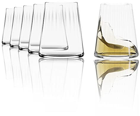 Stölzle Lausitz Weinbecher Symphony/Weißweingläser 6er Set/Weingläser Kristallglas/Weißweinglas/hochwertiges Weinglas Set/Weingläser Stölzle