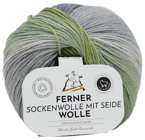 Ferner Wolle Sockenwolle 4-fädig mit Seide und Farbverlauf | Sockengarn, Strumpfwolle | 100g (630/23)
