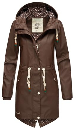 Navahoo Parka da Donna con Cappuccio, Impermeabile, Giacca da Pioggia B919, M