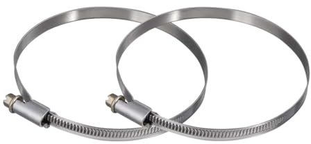 Xavax Set di 2 fascette stringitubo, 90 – 110 mm, (acciaio, fascette per tubi di scarico/scarico)