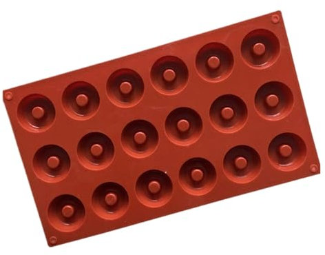 Plateaux à donuts, moule à donuts en silicone - Moule à beignets antiadhésif en silicone à 18 cavités - Machine à beignets multifonctionnelle, plateau de fabrication de bagels résistant à la chaleur p