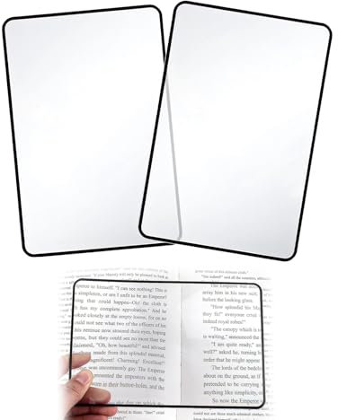 EUYKQNOI 2 lente di lettura su tutta la pagina, lente d'ingrandimento di grandi dimensioni, vetro da lettura per biglietti da visita, adatto per leggere libri e giornali
