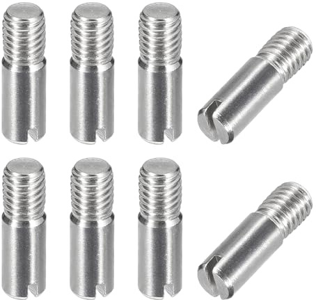 QUARKZMAN 8Pz M5 x 16mm Perni Cilindrici Fessurati 304 Acciaio Inossidabile Perni di Posizionamento Filettatura Esterna per Mobili Armadi