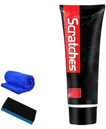 100ml Scratch Free Stove Top Scratch Remover,Polishing Wax for Glass Ceramic Stove Top,Car Paint Scratch Repair,Cooktop Heavy Duty Cleaner and Polish,Car Paint Scratch Glass Cleaner with Sponge (1)