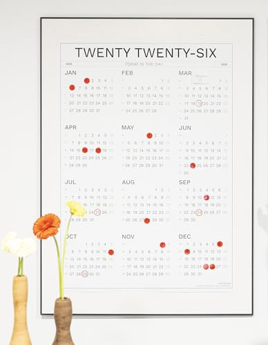 OCTÀGON DESIGN | 2026 Wall Calendar | Calendario de pared de una sola hoja | Tamaño A0 - Vertical (84,1 w x 118,9 h cm) | Todo el año a la vista | Ideal para planificar, ideal para regalar.