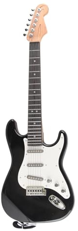 Zisemeil Giocattolo per Chitarra Elettrica per Bambini Mini Strumento Autentico per Bambini Creativi, Riproduzione Musicale, modalità Accordi, per Ragazzi e Ragazze (Nera)