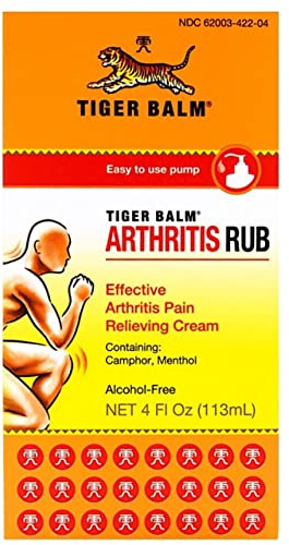 Tiger Balm Arthritis Rub, 4 oz. – Sore Muscle and Joint Relief Cream – for Use with Rheumatoid Arthritis and Carpal Tunnel – Effective Muscle Relief Rub - 2 Pack