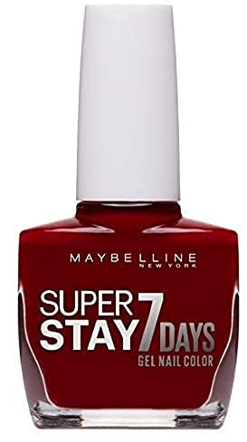 Maybelline Superstay 7 Días Tono 006 Deep Red Pintauñas Larga Duración Efecto Gel Color Rojo.