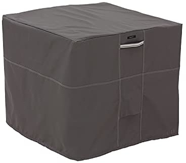 Classic Accessories Ravenna Water-Resistant 34 Inch Square Air Conditioner Cover, Patio Furniture Covers