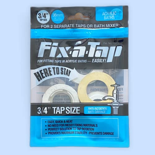 Essex Blue Fix-a-Tap Tap Fitting Kit for 3/4 Taps or Bath Mixer - For Acrylic Baths. Fits Two Separate Taps or Bath Mixer.