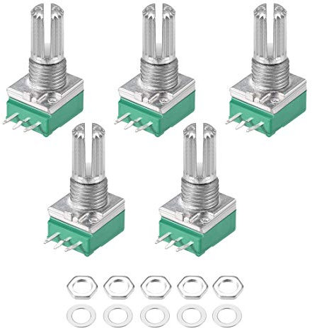 sourcing map 5Stück 10K Ohm Varistor Doppelrotations-Kohleschicht Kegel Potentiometer