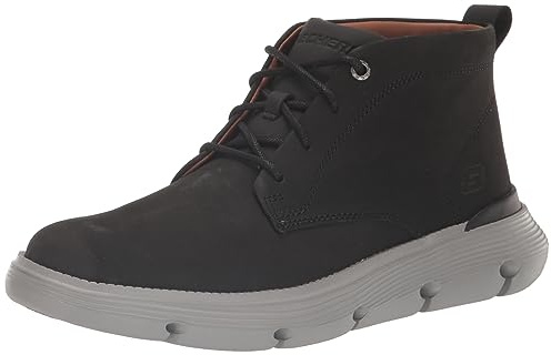 Skechers Botines para Hombre Garza Fontaine, Negro, 42 EU