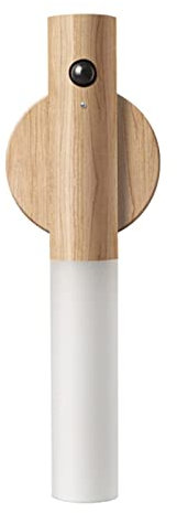 Schindora Veilleuse à détecteur de mouvement - Applique murale en bois - Rechargeable - Portable - Pour chambre à coucher, couloir, escalier