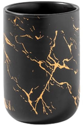 Porte-brosse à dents en marbre naturel, organisateur de tasse de brosse à dents en céramique, élégant panier de brosse à dents, organisateur de salle de bain confortable, porte-gobelet de bain de