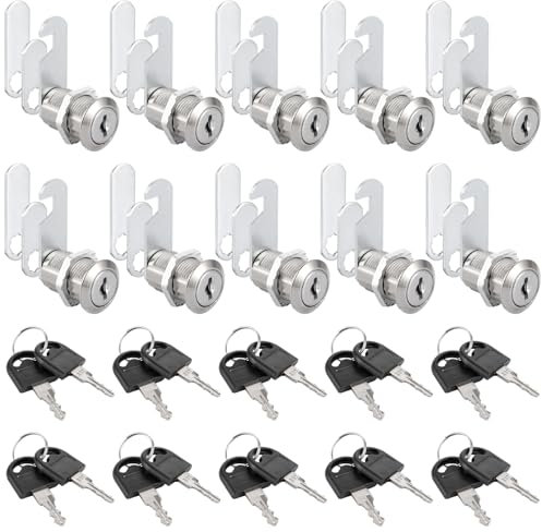 SENENQU 10 PZ Cerradura Buzon Universal 25mm - Cerraduras para Armarios con Llave - Cerradura Taquilla Vestuario para Buzón, Taquillas​​